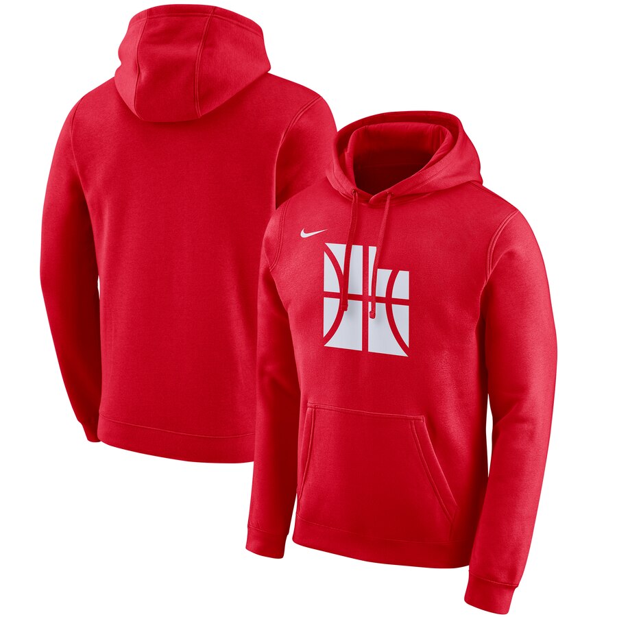 NBA Utah Jazz Nike 201920 City Edition Club Pullover Hoodie Red->utah jazz->NBA Jersey